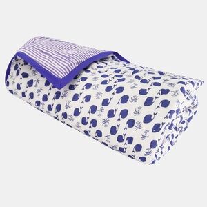 Roller Rabbit Moby Blue Baby Quilt